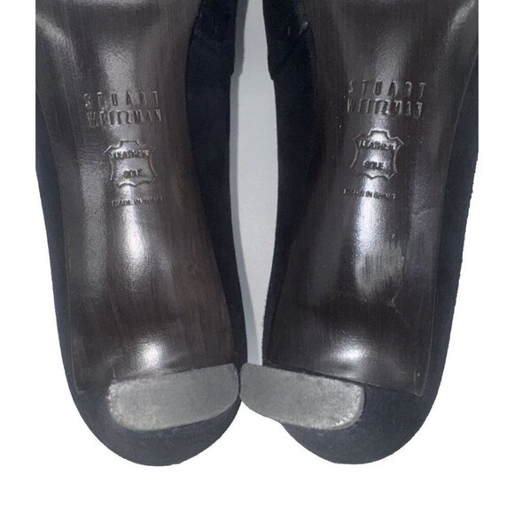 Stuart Weitzman Woman’s Suede Leather heel Navy Tassel Heels 9 - Picture 9 of 12